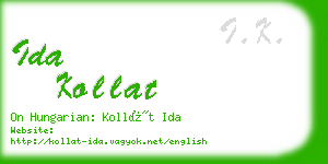 ida kollat business card